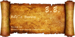 Búz Bence névjegykártya